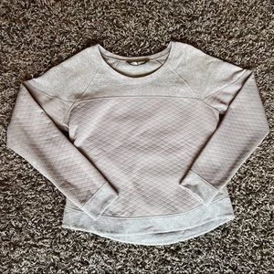 The North Face Grey Quilted Pullover Sweatshirt